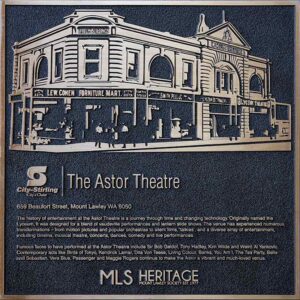 The Astor or Lyceum Theatre bronze heritage plaque